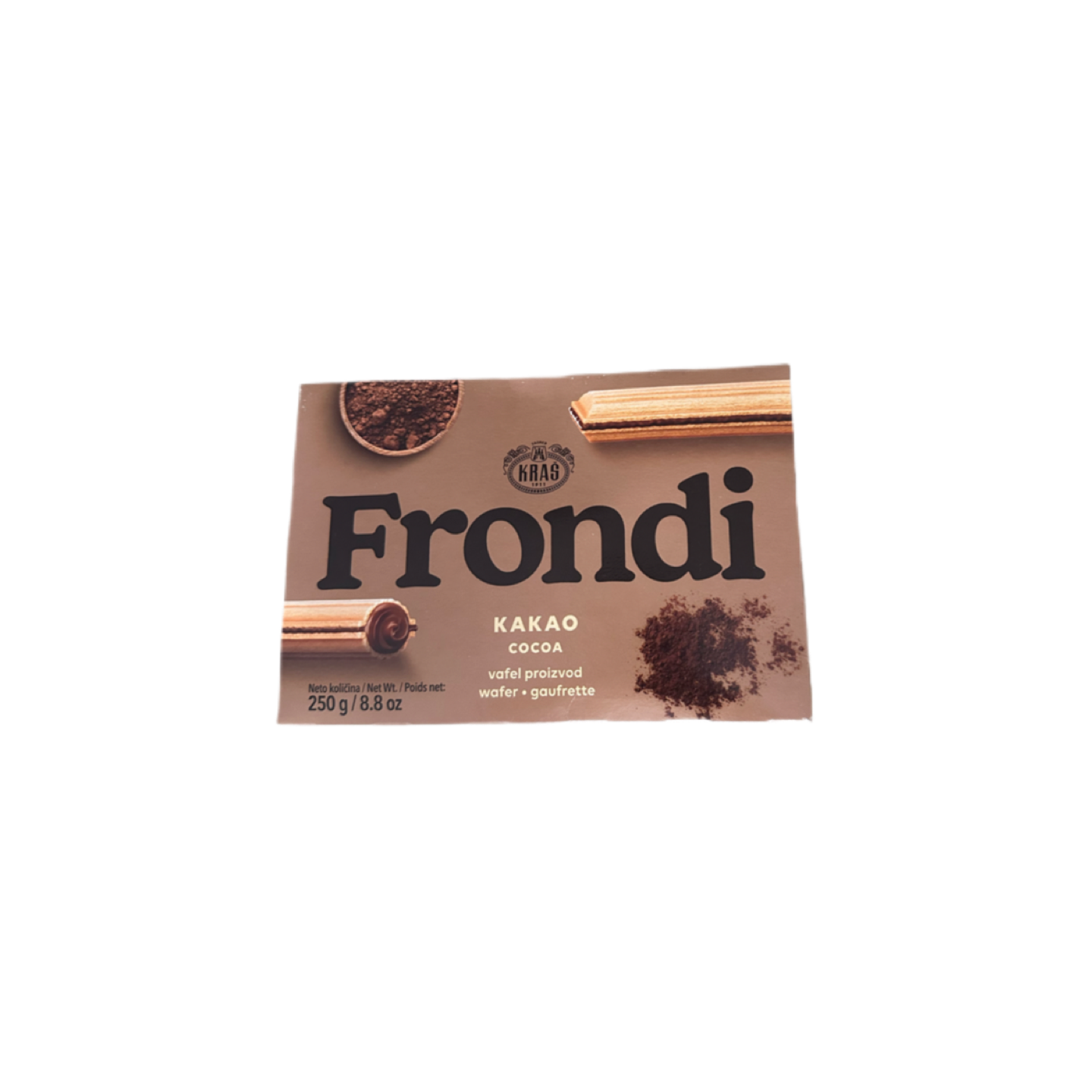 Frondi Kakao gefüllte Waffel Sticks 250g