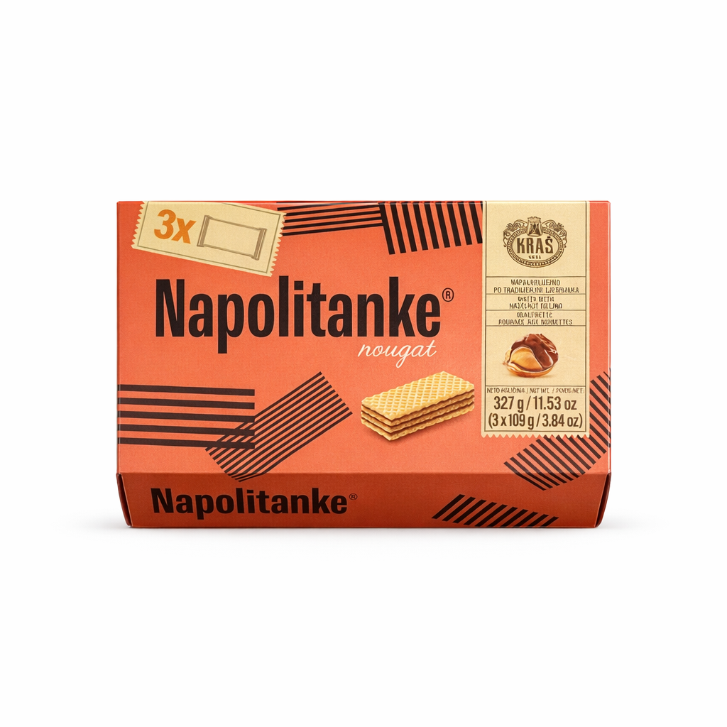Napolitanke nugat 327g
